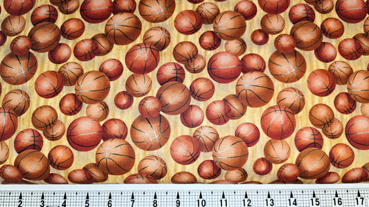 Oasis Fabrics Play Ball Basketball 59-776 Fabric by the Yard//Piece