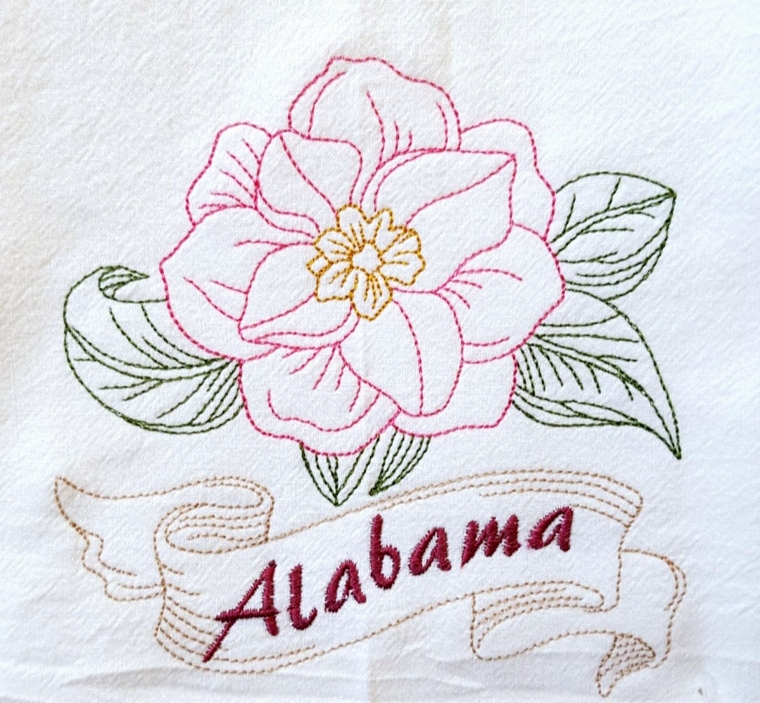 Alabama State Bird Yellowhammer OR State Flower Camellia Flour Sack Towels