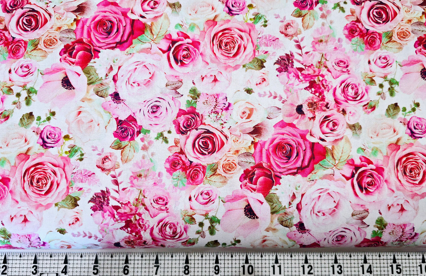 Timeless Treasures Pink Rose Bouquet CD3148 Fabric by the Yard//Piece