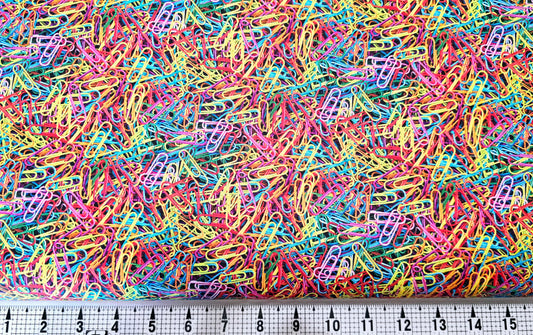 Timeless Treasures Paper Clips CD3204 Fabric by the Yard//Piece